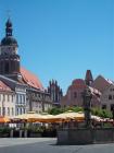 Cottbus - Marktplatz mit Oberkirche